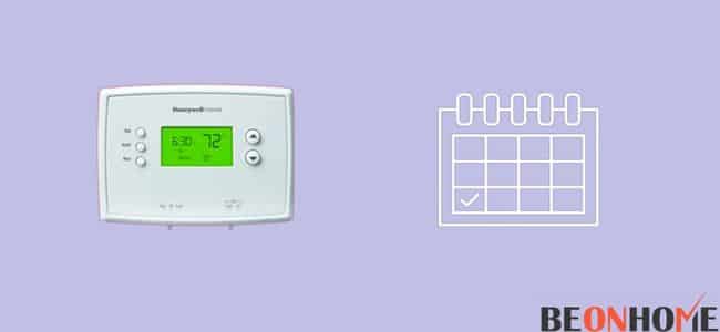 How to program the Return Schedule on a Honeywell Thermostat?