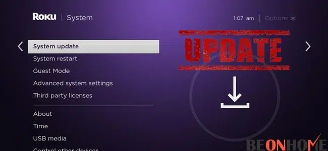 steps to update your Roku app