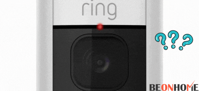 What does the red light on the Ring camera mean