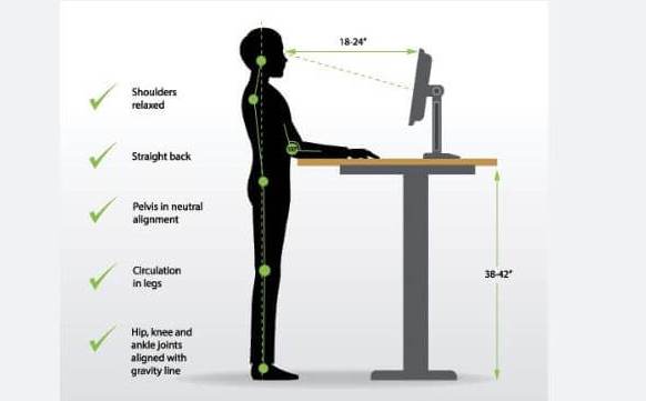A person showing the Benefits Of A Standing Desk