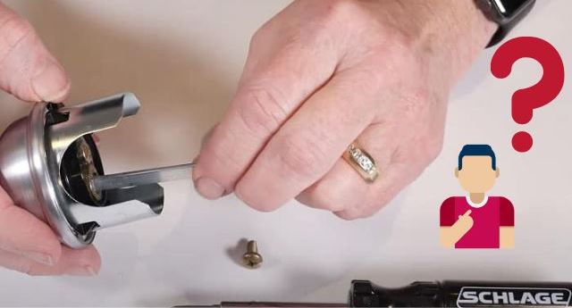 A person rekeying A Schlage Lock