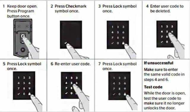 changing the code on the keypad door lock