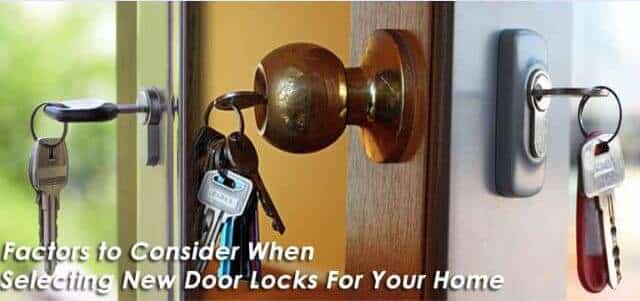 Three different types of door locks