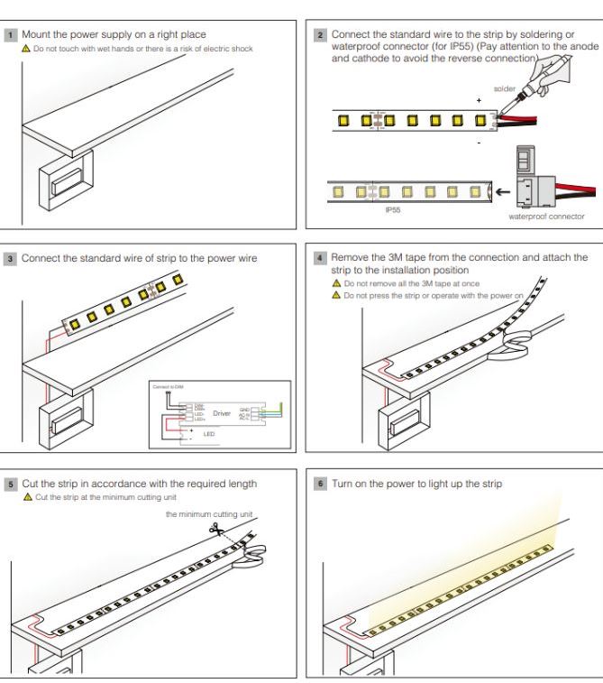Steps to Connect Led Strip Lights To Power Supply