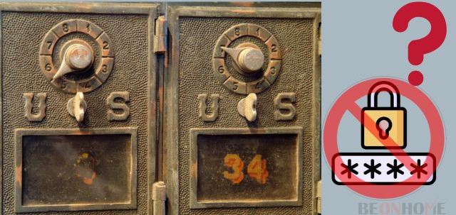 An Old Mailbox Combination Lock