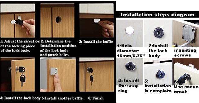 Guide Install A Lock To A Cabinet Door