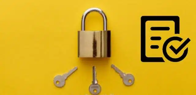 A lock with 3 keys 