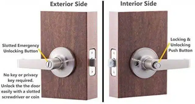 Steps To Open A Bathroom Door From Outside