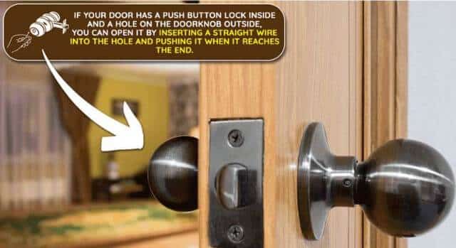 Opening a Push And Twist Door Lock