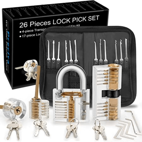 A 26 Pieces lock picking set