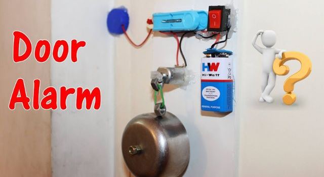 A Door Alarm With Household Items