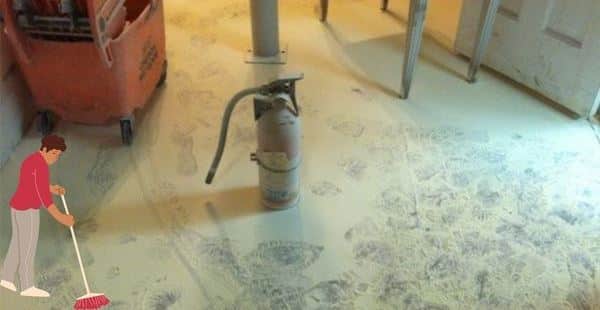 Cleaning Fire Extinguisher Residue from floor