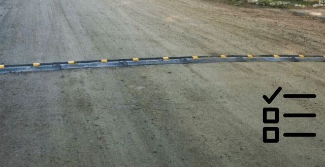 A Speed Bumps On Dirty Road