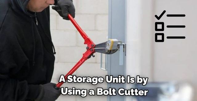 A storage unit using a Bolt cutter